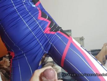 PAWG D.Va Overwatch косплей гик девочка. Сделано в Канарии