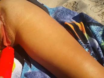 DILDO FUCK # CUM SHOT & CREAM PIE на Диком пляже # День 1