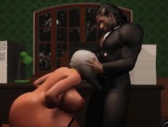 Толстая чернокожая бабушка отсасывает у пастора